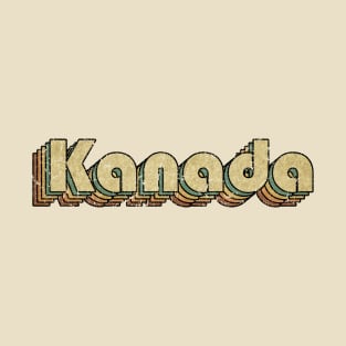 Kanada // Vintage Rainbow Typography Style // 70s T-Shirt