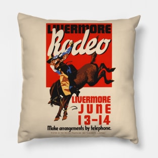 Livermore Rodeo USA Vintage Poster 1933 Pillow