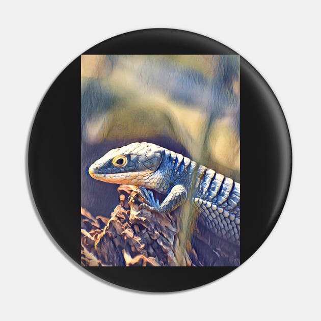 Mexican Alligator Lizard Pin by Sharonzoolady