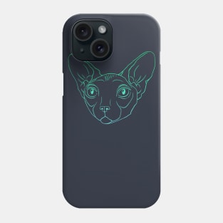 Mr. Blue-Green sphynx cat Phone Case