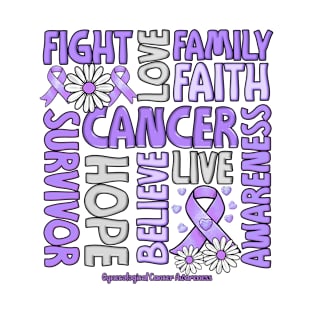 Gynecological Cancer Awareness - Fight love survivor ribbon T-Shirt