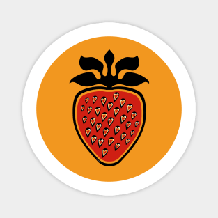 Strawberry Heart Berry Indigenous WAWEZHI CANADA Magnet