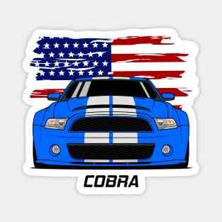 Front Stang Cobra GT 500 Blue White Magnet