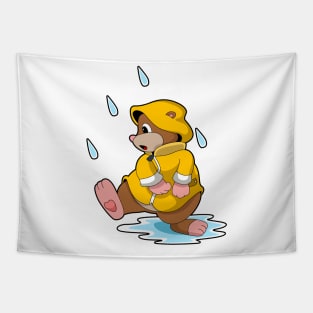 Mole at Rain with Raindrops Tapestry