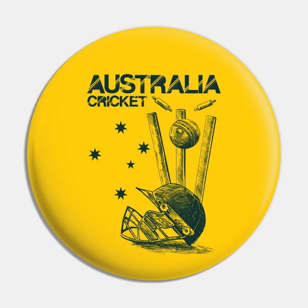 Australia Cricket Bat and Ball Game Memorabilia Pin by CGD
