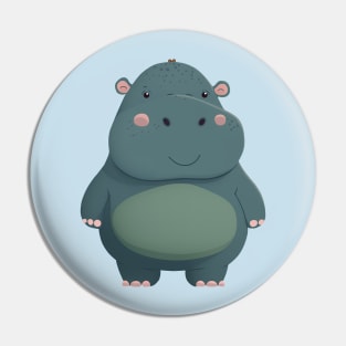 Cute Baby Hippo Pin