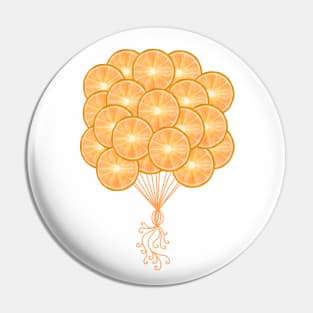 Sweet Orange Citrus Balloons Pin