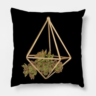 Gold Succulent Planter Pillow