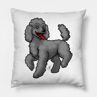 Dog - Poodle - Black Pillow