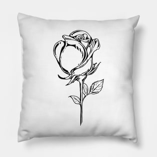 Flower Line Art Pillow