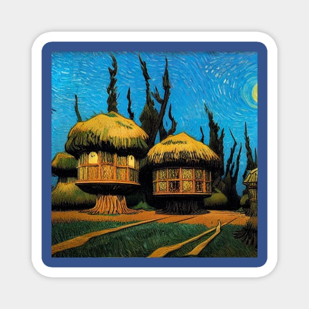 Starry Night in Kashyyyk Magnet by Grassroots Green