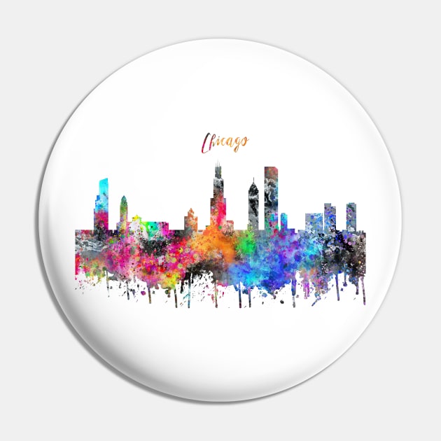 Chicago Pin by RosaliArt
