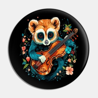 Slow Loris Playing Violin Pin