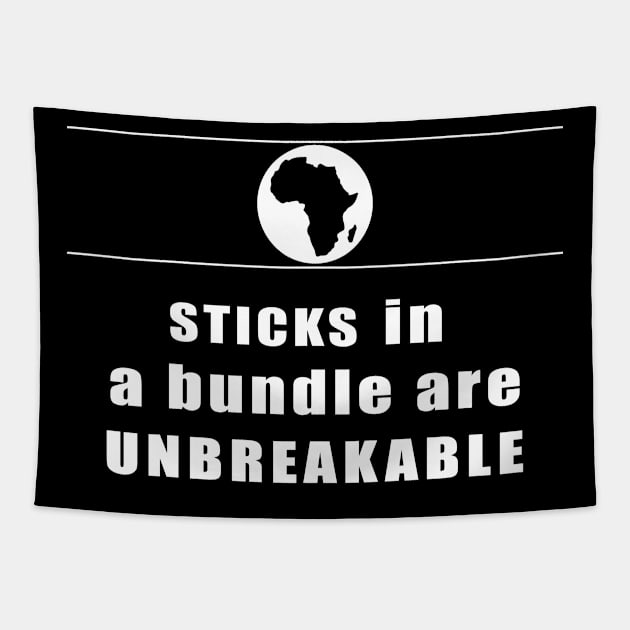 sticks in  a bundle are unbreakable Tapestry by Obehiclothes