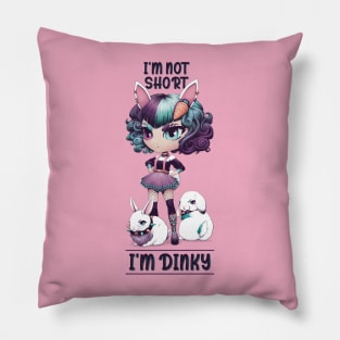 I'm Not Short, I'm Dinky - Cute Kawaii Chibi Bunny Girl Pillow