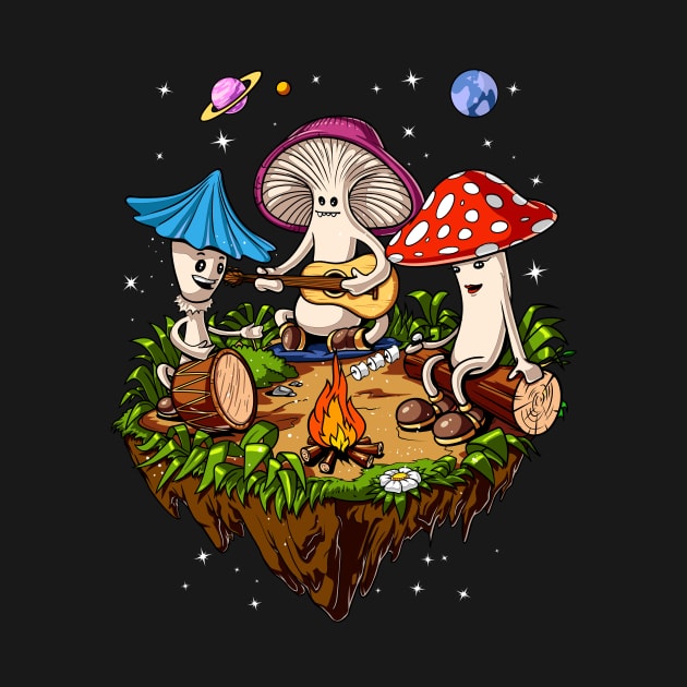 Magic Mushrooms Psychedelic Party by underheaven