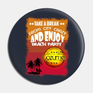 Beach Party Cozumel Pin