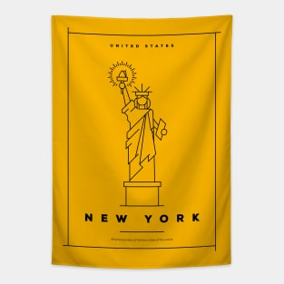 New York Minimal Poster Tapestry