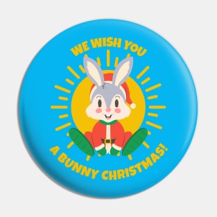 We Wish You a Bunny Christmas - Merry Xmas Cute Rabbit Hare Pet Pin