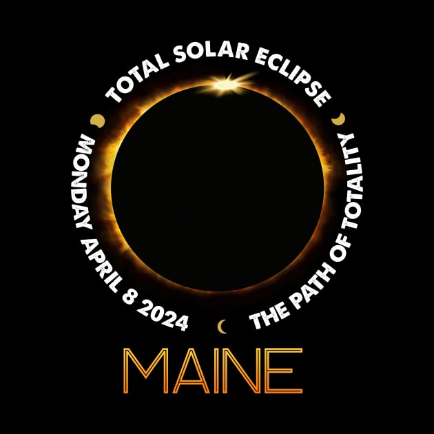 MAINE Total Solar Eclipse 2024 American Totality April 8 by Sky full of art