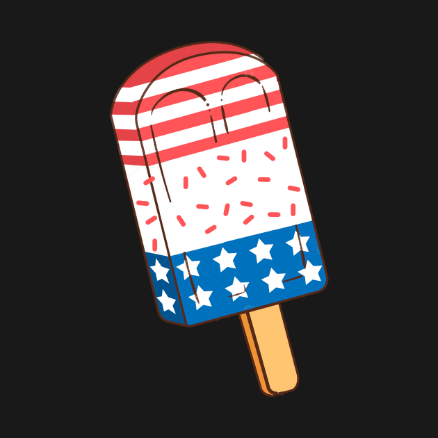 4th of July Popsicle, Red White and Blue Summer Popsicle by Kaileymahoney