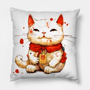 Copy of Japanese Lucky Cat: Maneki-Neko Pillow