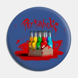 Zombie 8-Pack Bloodied Perkaholic on Royal Blue Pin