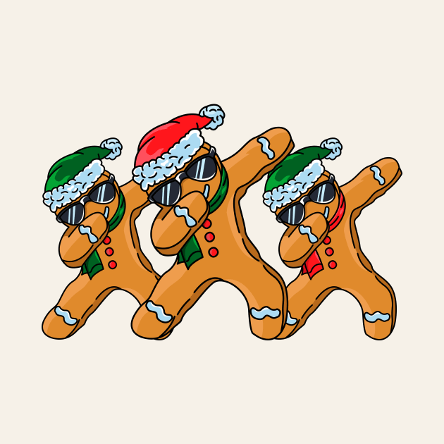 Gingerbread Men Crew Dabbing Christmas by Nessanya