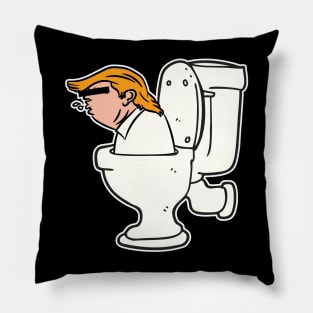 Flush Trump 2 Graphic funny USA election vote Anti-trump Pillow