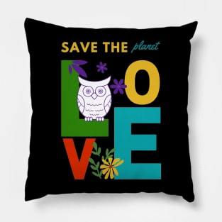 Save the planet design Pillow