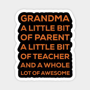 Grandma A little bit of parent, a little bit of teacher, and a whole lot of awesome Magnet