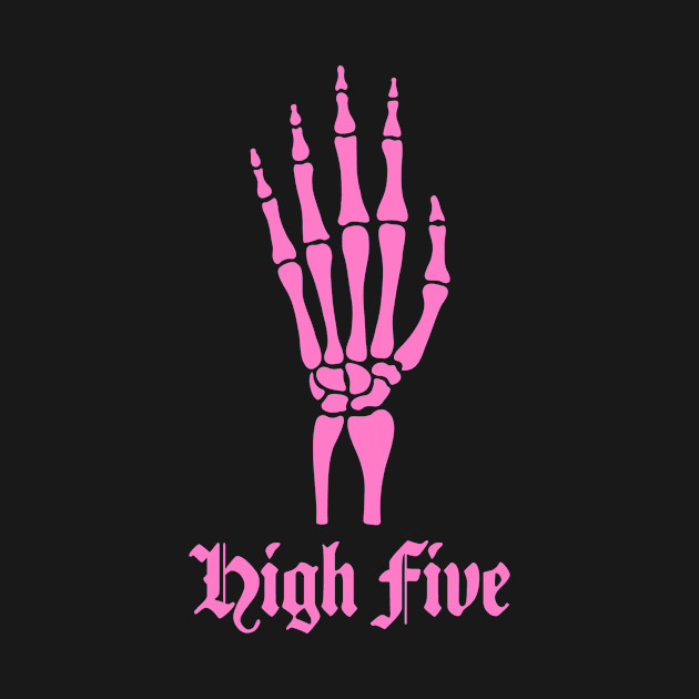 Pink Skeleton High Five by Wearing Silly