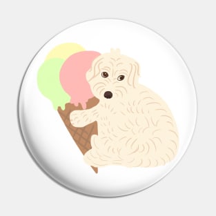 Don't Touch my Ice Cream Maltipoo Dog Pin