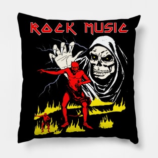 Rock Music Generic Music Band Heavy Metal 80s Very Cool Pillow