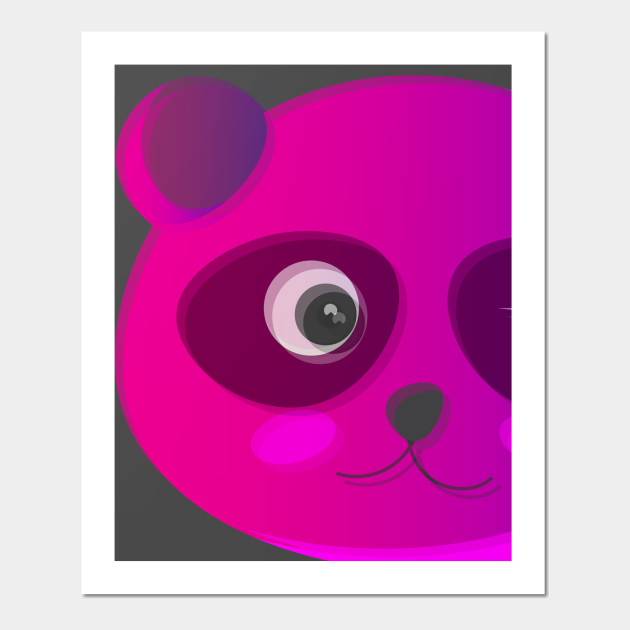 Glitch Panda Neon Face