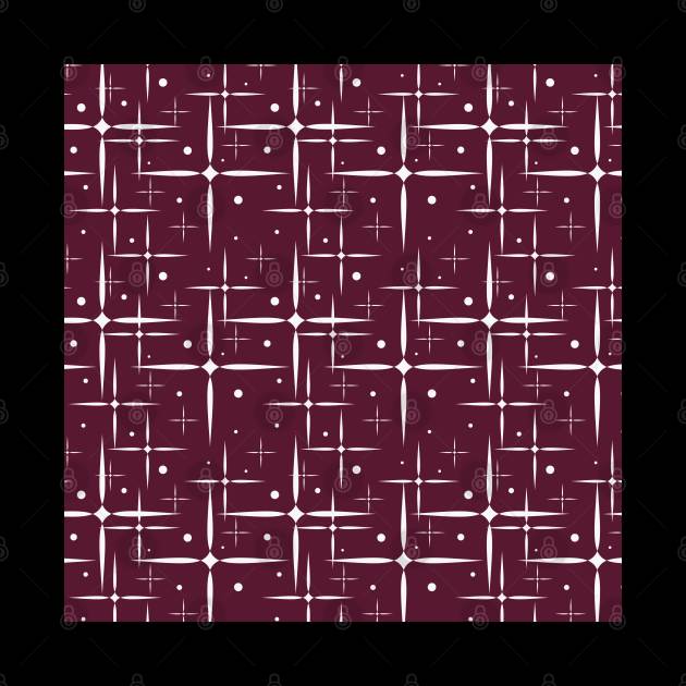 Maroon and white starry repeated design by ArtMorfic