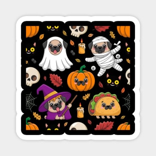 Halloween-Pug Magnet