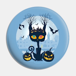 Halloween Town Black Cat Pin