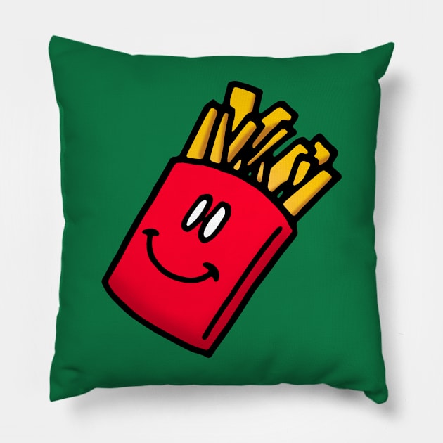 Simple Fries Doodle Pillow by VANDERVISUALS