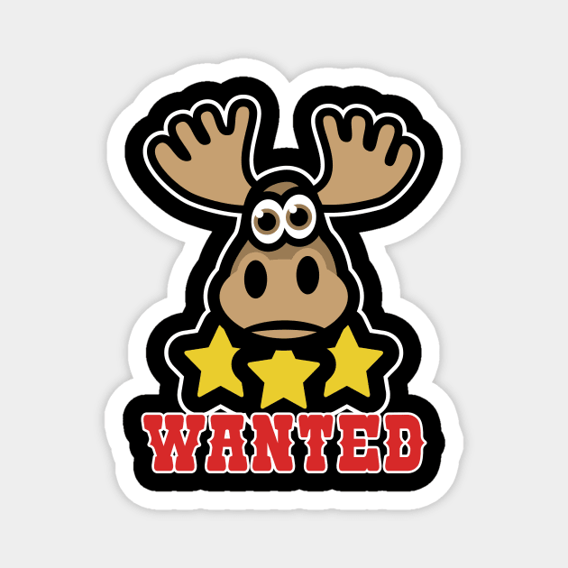 Three Star Moose Magnet by robotrobotROBOT