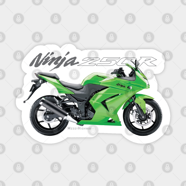 Ninja 250R green, sl - Kawasaki - Sticker | TeePublic