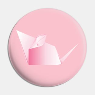 Pink origami mouse Pin