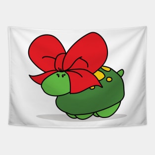 Super Cute Turtle with a Big Bow Tapestry