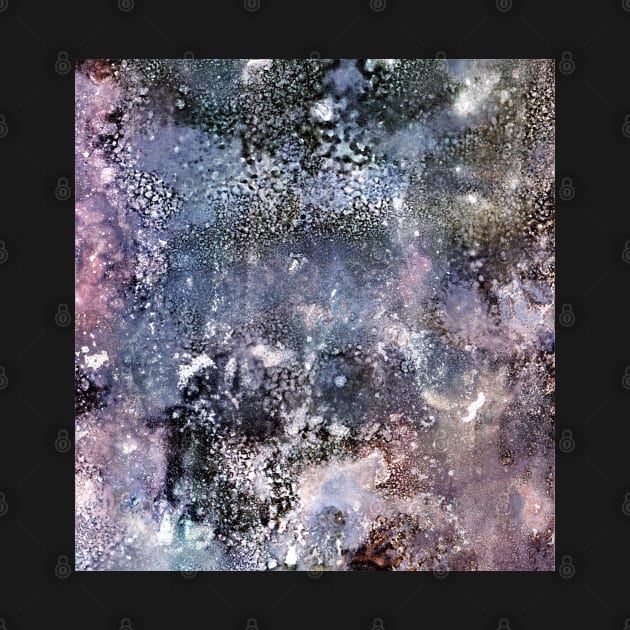 Abstract Galaxy  in Blue, Pink, Purple and Black by MyAbstractInk