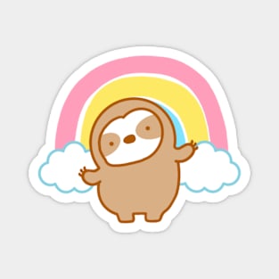 Cute Rainbow Sloth Magnet