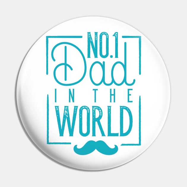 No. 1 Dad In The World Pin by kimmieshops