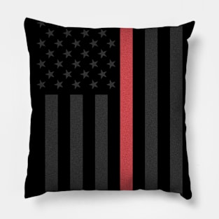 Firefighter Thin Red Line Pillow