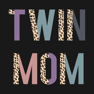 Twin Mom Shirt, Mother_s Day Shirt, Twin Mom Tshirt, Leopard T-Shirt