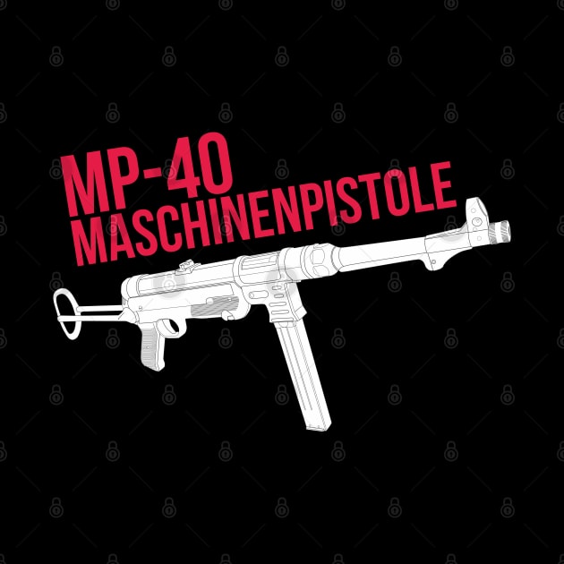 German MP-40 submachine gun by FAawRay