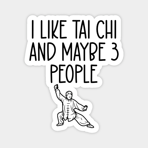 I Like Tai Chi and Maybe Three People Magnet by HaroonMHQ